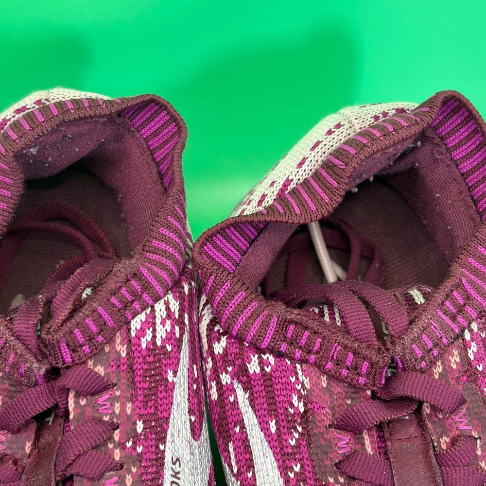 Brooks Ricochet Running Shoes Womens 8.5 B Plum/Silver DNA AMP Athletic Sneakers - Picture 6 of 8